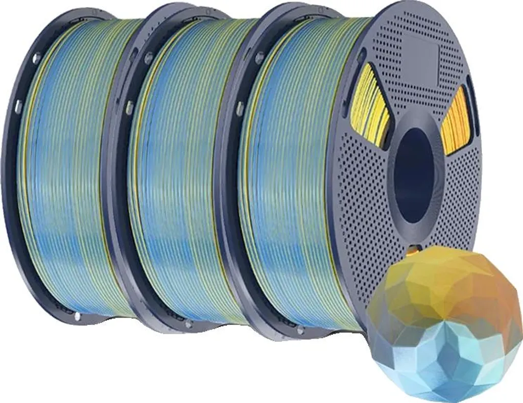 Filamento PLA 3D Multicolore 1.75mm BL PP O YL - Eco-Friendly High Grade