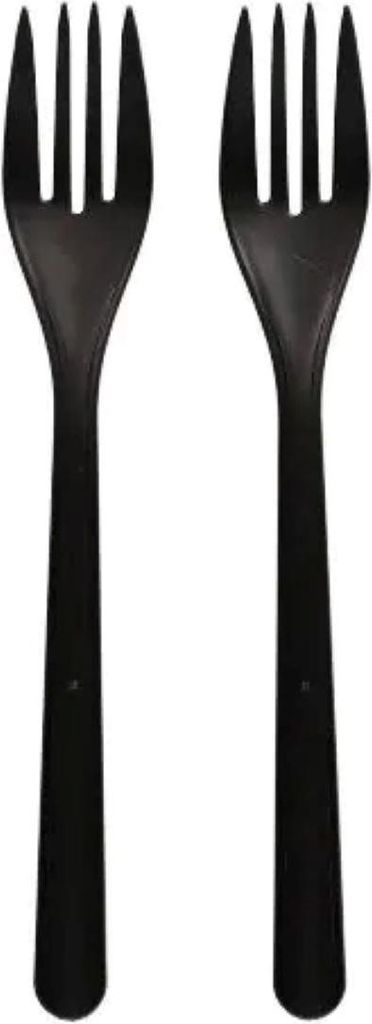 Forchette Papstar in PP organico nero lunghezza 185 mm 50 Immagine del prodotto 