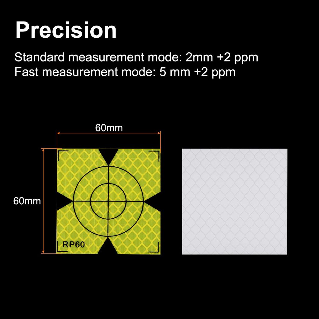 10Stk Umfrage Reflektor Bl?tter 60mm Selbstklebend Reflexband Vermessung Zielmarke fš¹r Ganze Bahnh?fe Grš¹n