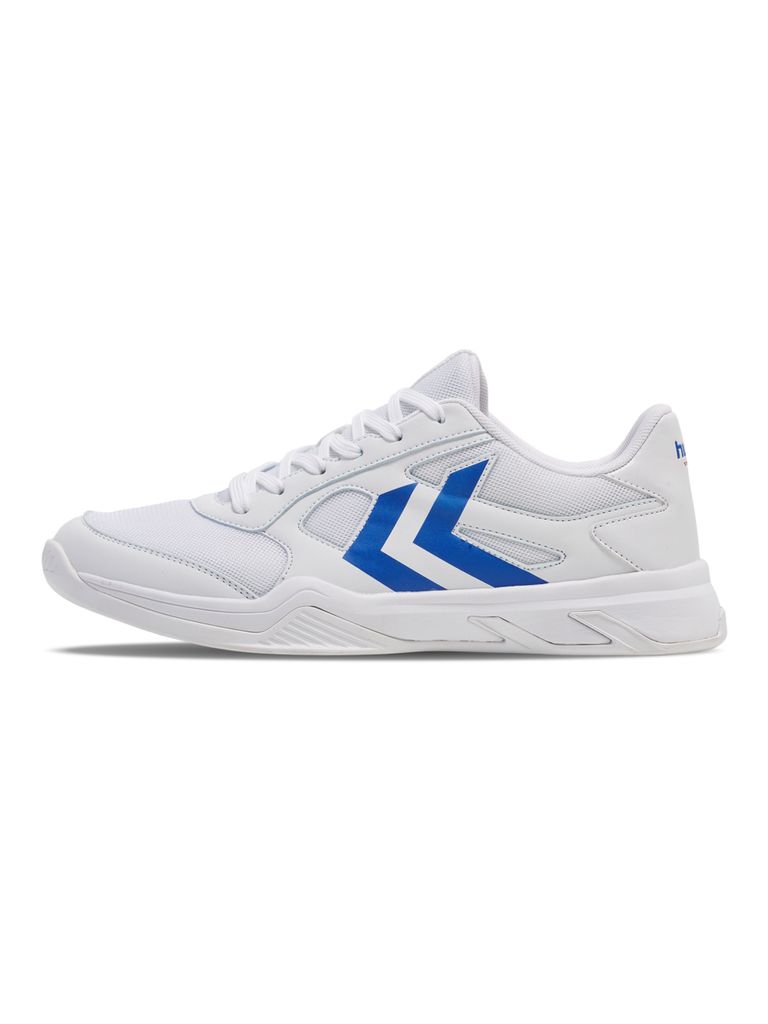 Hummel Teiwaz IV Indoor Hallenschuhe Handballschuhe Sportschuhe weiß/blau 225027-9109, Schuhgröße:48 EU