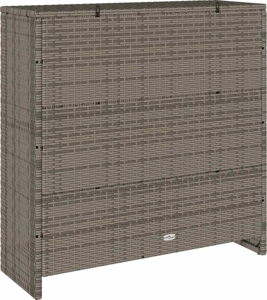 Aufbewahrungsschrank mit Regal Grau 100 x 36 x 102 cm Rattan