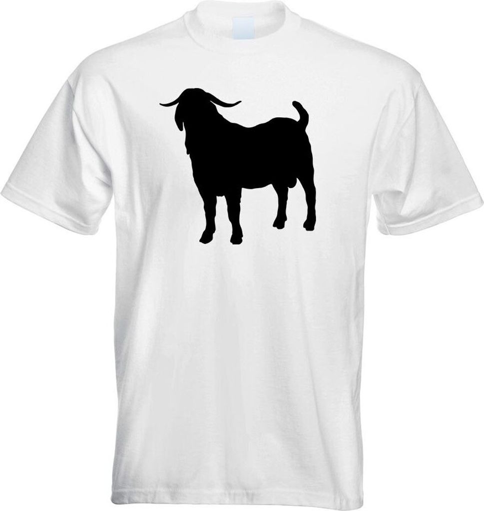 Kiwistar - T-Shirt - Weiss - Hausziege Motiv 2 - Ziegen Herren Funshirt Bedruckt Design Sprüche Spruch Motive - mit Motiv Bedruckt - Funshirt Desi...