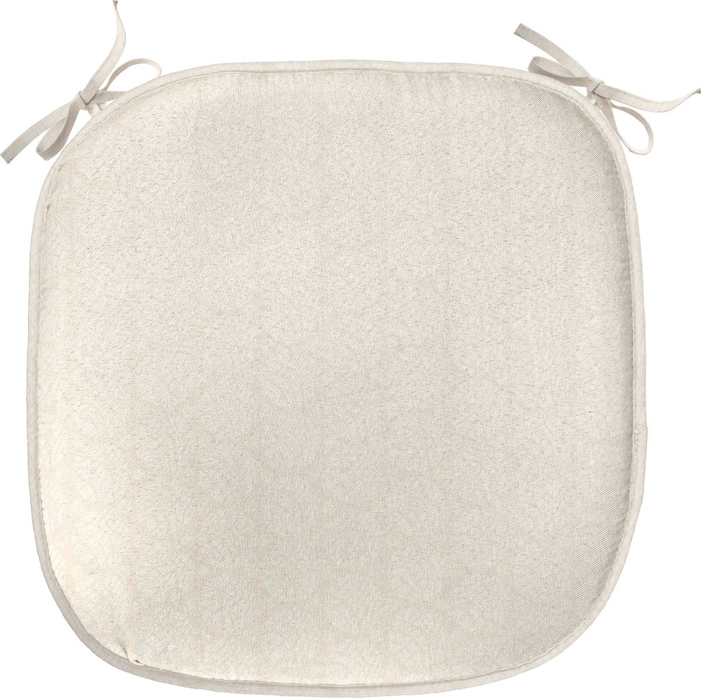 ABAKUHAUS Elfenbein Polster für Esszimmerstühle, Abstrakte Kreismuster, Dekoratives wasserfestes Kissen mit Riemen für Küchensitze, 40 cm x 40 ...