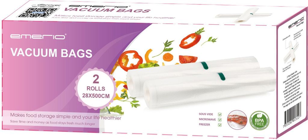 Emerio PART-131445, Rolka na vákuové balenie, Priesvitné, 2 Obrázok produktu 