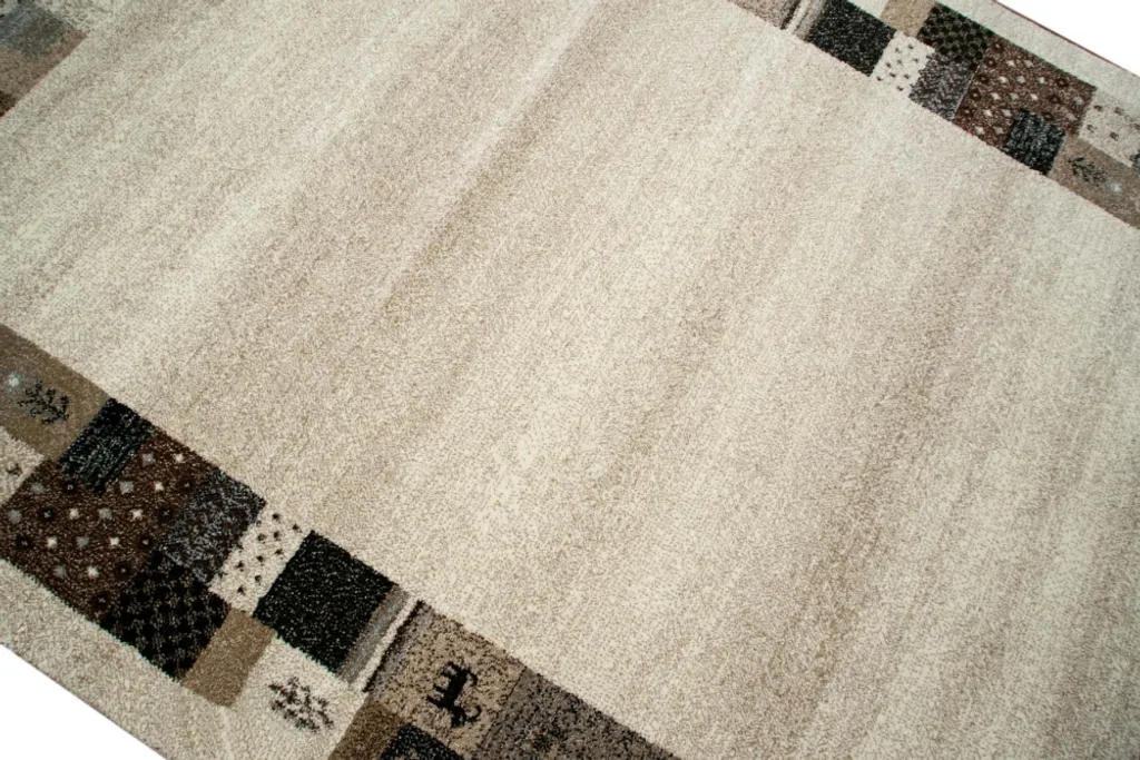 Tapis de Salon Design Multicolore Motif Géométrique 80x150 cm Chic