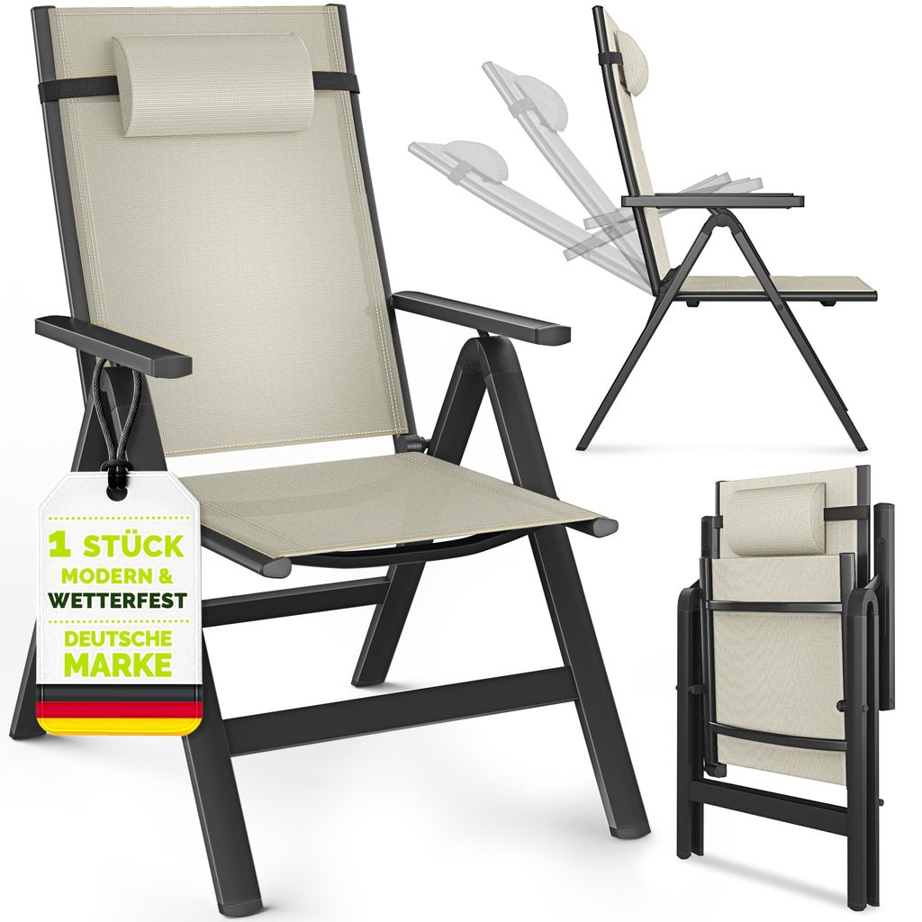 Sedia da giardino Tillvex Premium, 1 pezzo, beige, Immagine del prodotto 