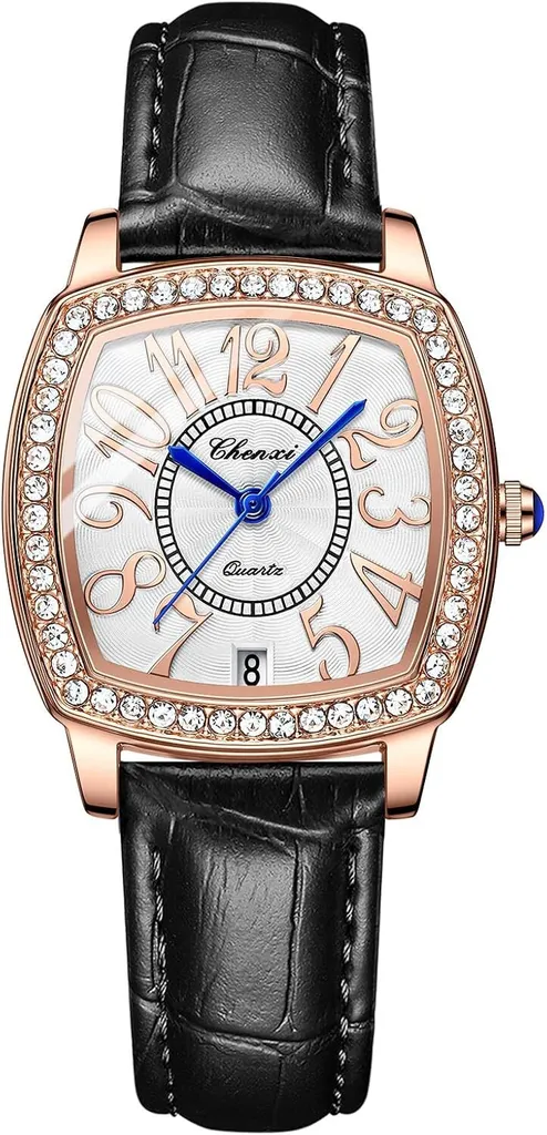 Orologio Donna Business Casual Rettangolare | Vera Pelle e Calendario Data