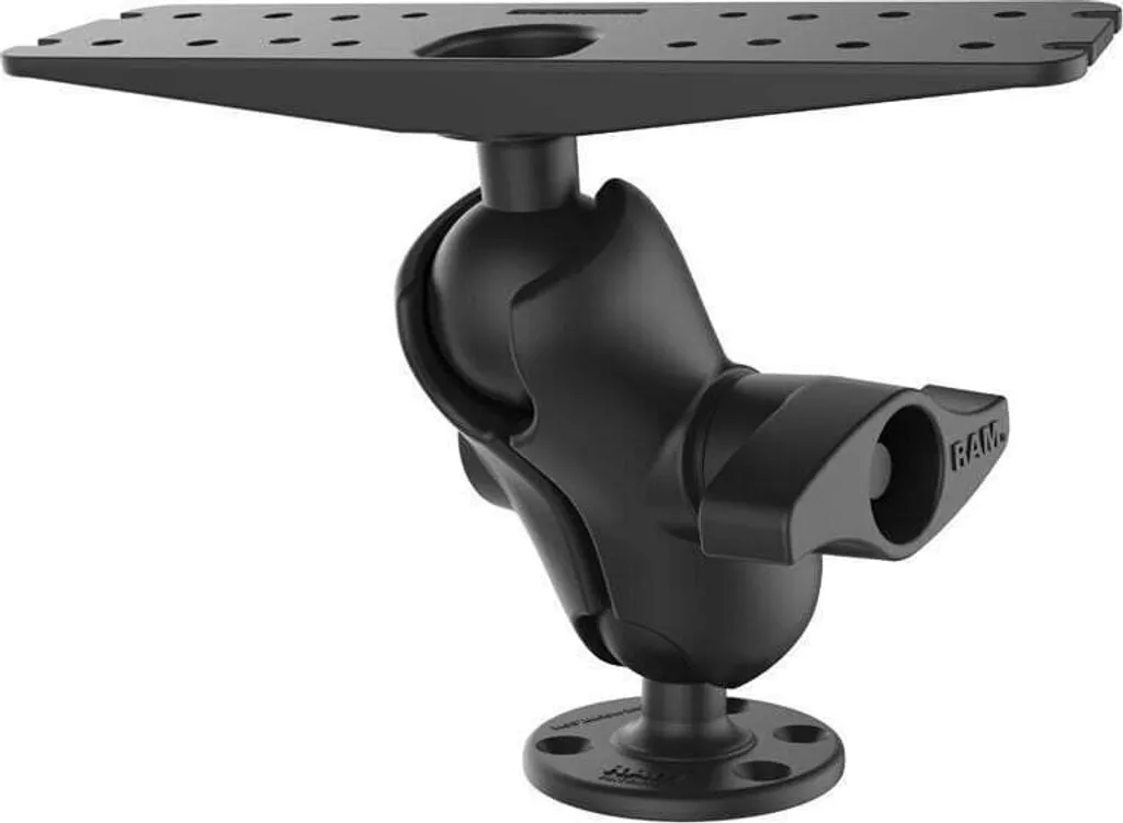 Support de sondeur RAM Mounts articulé pour grand écran de bateau