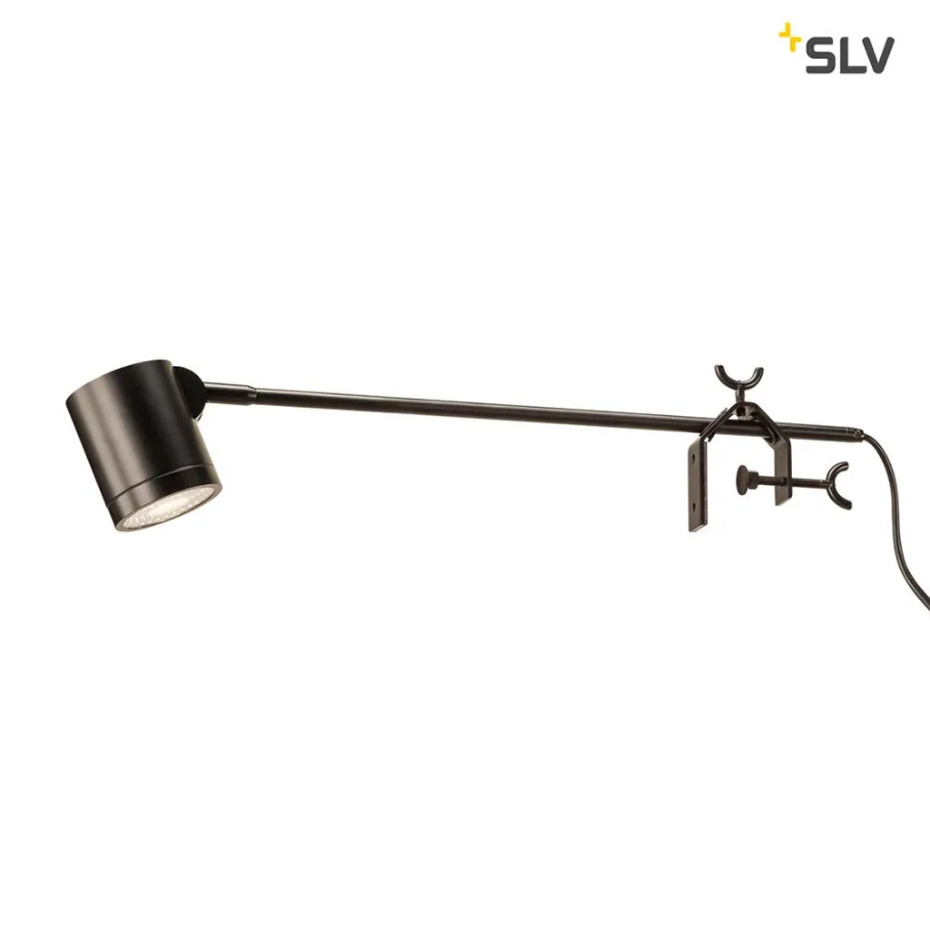SLV Anela LED Lampe d'affichage noire 3000K 50° pour tableau et menu