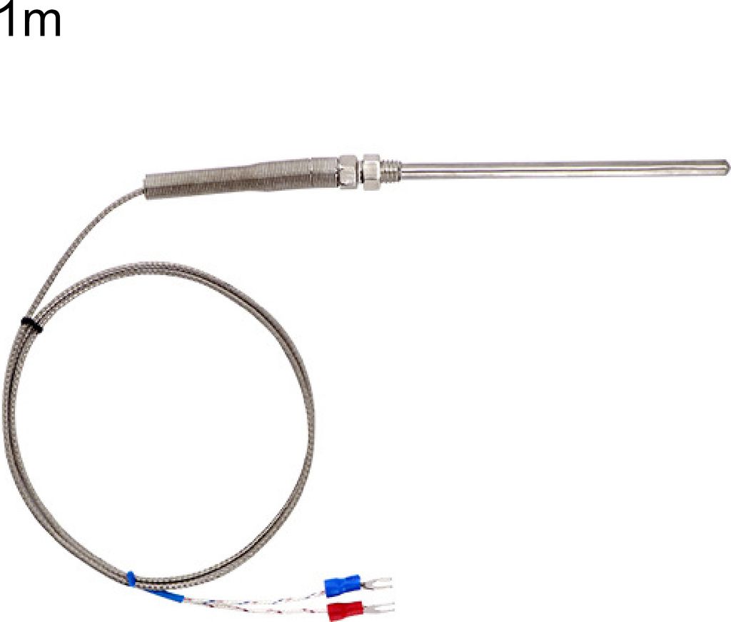 1/2/3/4/5m K -Typ Thermoelement M8 Gewinde 100 -mm -Sondensensormessgerät-1m