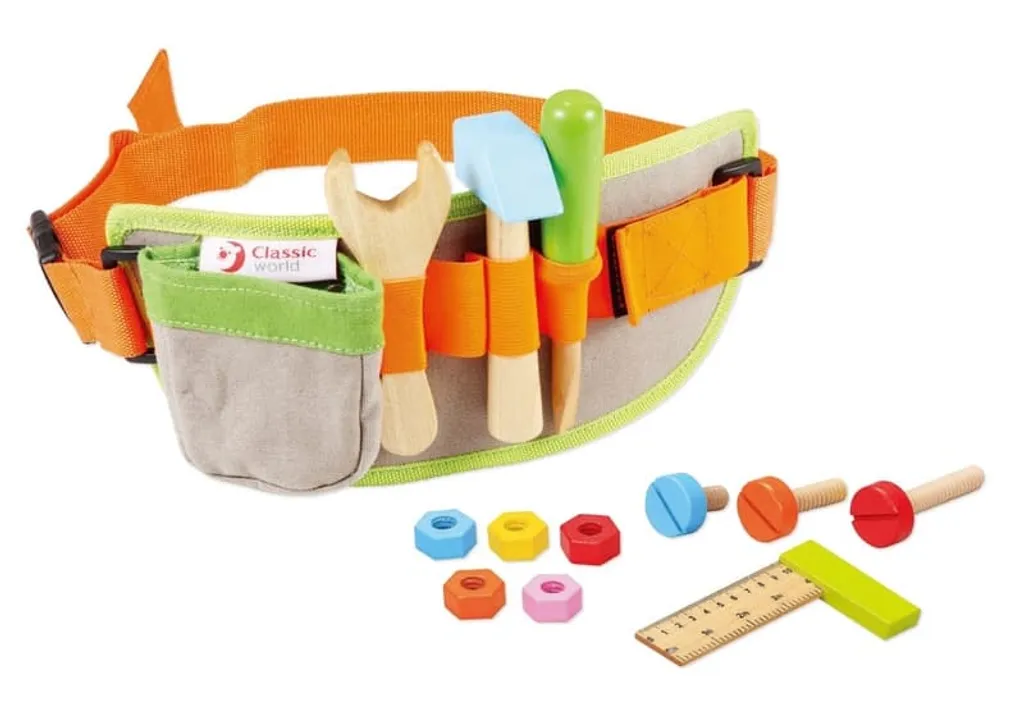 Set d'outils en bois Majsterko 15 pièces - Kit bricolage enfant sécurisé