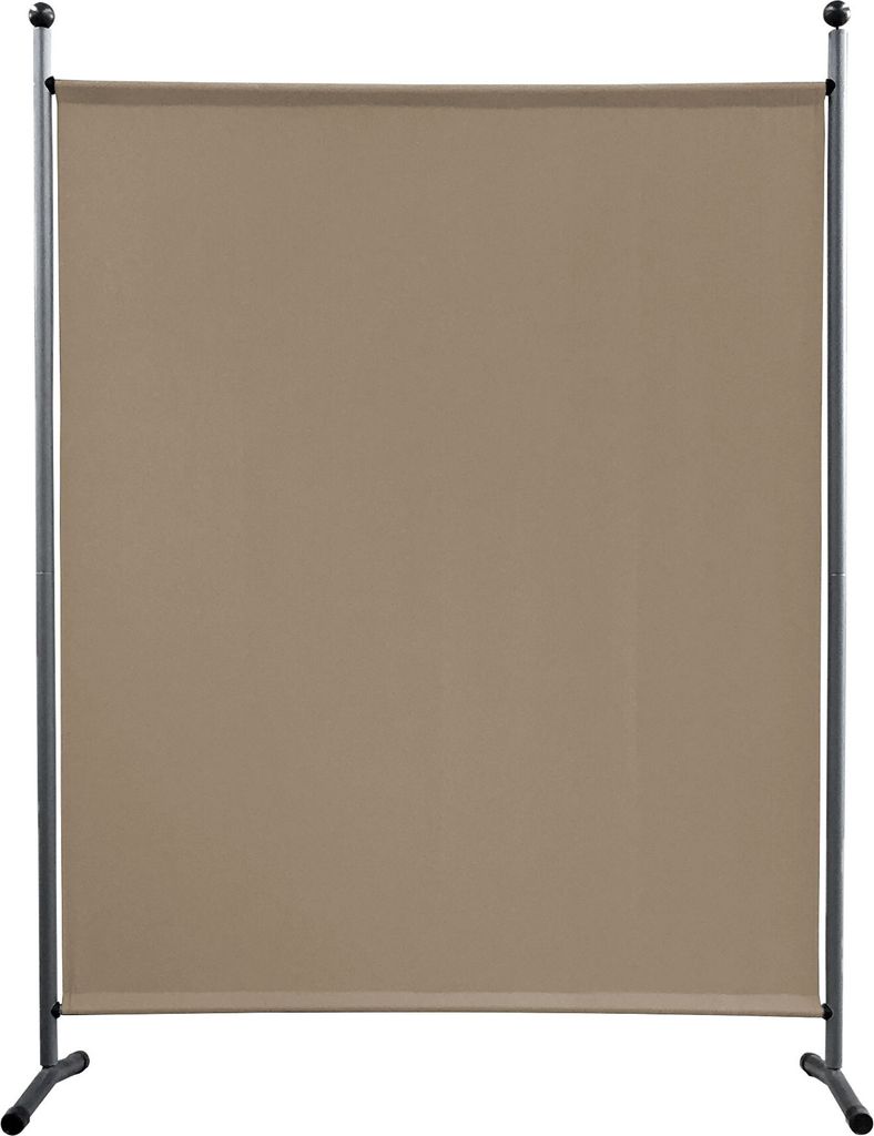Paravent Outdoor Wetterfest 150 x 190 cm Beige | Raumteiler Stellwand Innen | Garten & Balkon Sichtschutz Blickdicht