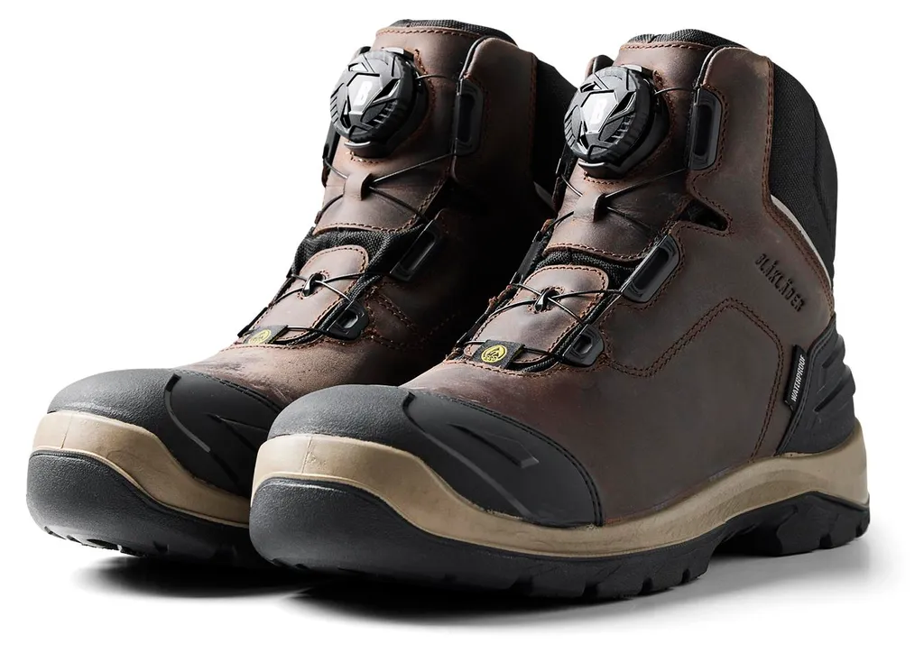 Bottes de sécurité imperméables S7S Blakläder 2455 cuir marron taille 35 - 4
