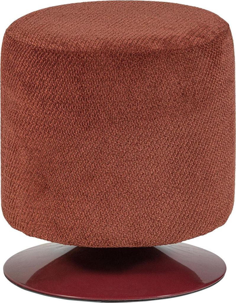 Islen Hocker With Drehfuss Bouclé Bordeauxrot Produktbild 