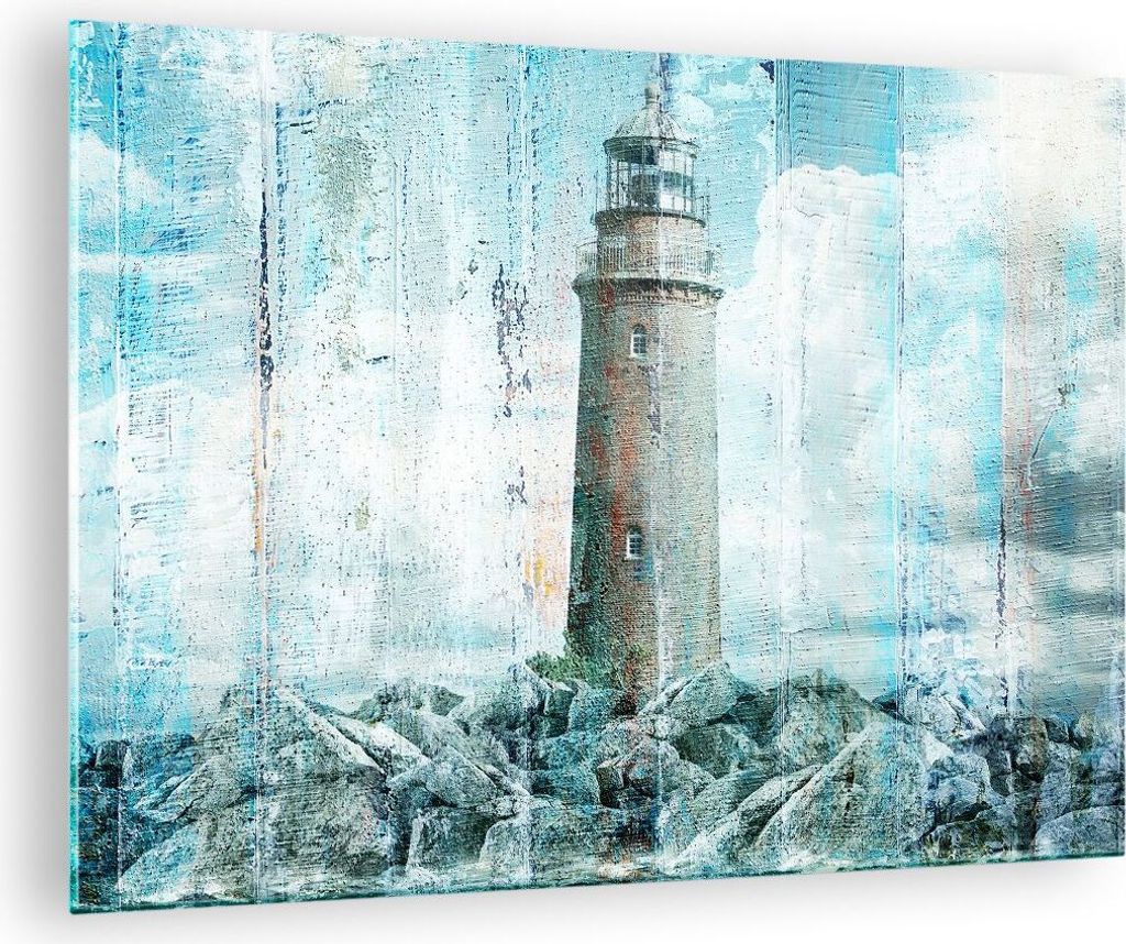 Bilder auf glas - laterne rock - 70x50cm - Glasbilder - Wandbilder - Bilder - Kunstdruck - zum Aufhängen bereit - Wanddekoration aus Glas - Glas B...