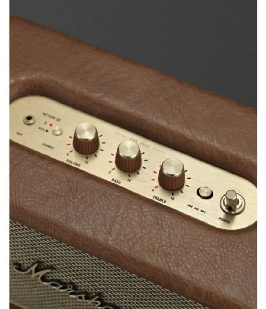 Marshall Acton III Brown Enceinte Bluetooth avec Large Scène Stéréo