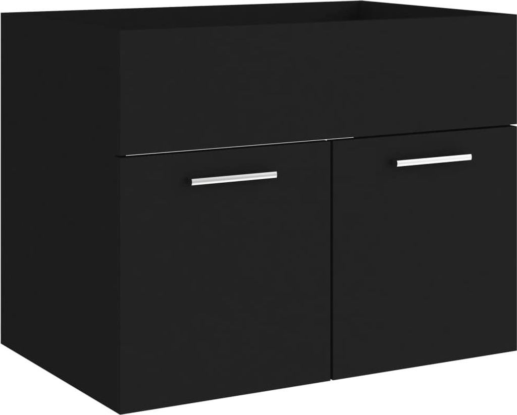 vidaXL Skříňka pod umyvadlo černá 60x38,5x46 cm Dřevěný Obrázek produktu 