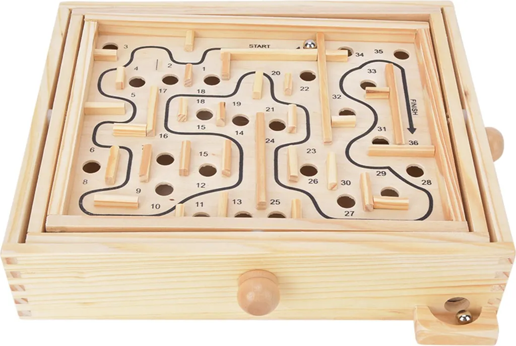 Jouet éducatif d'entraînement cérébral et labyrinthe en bois