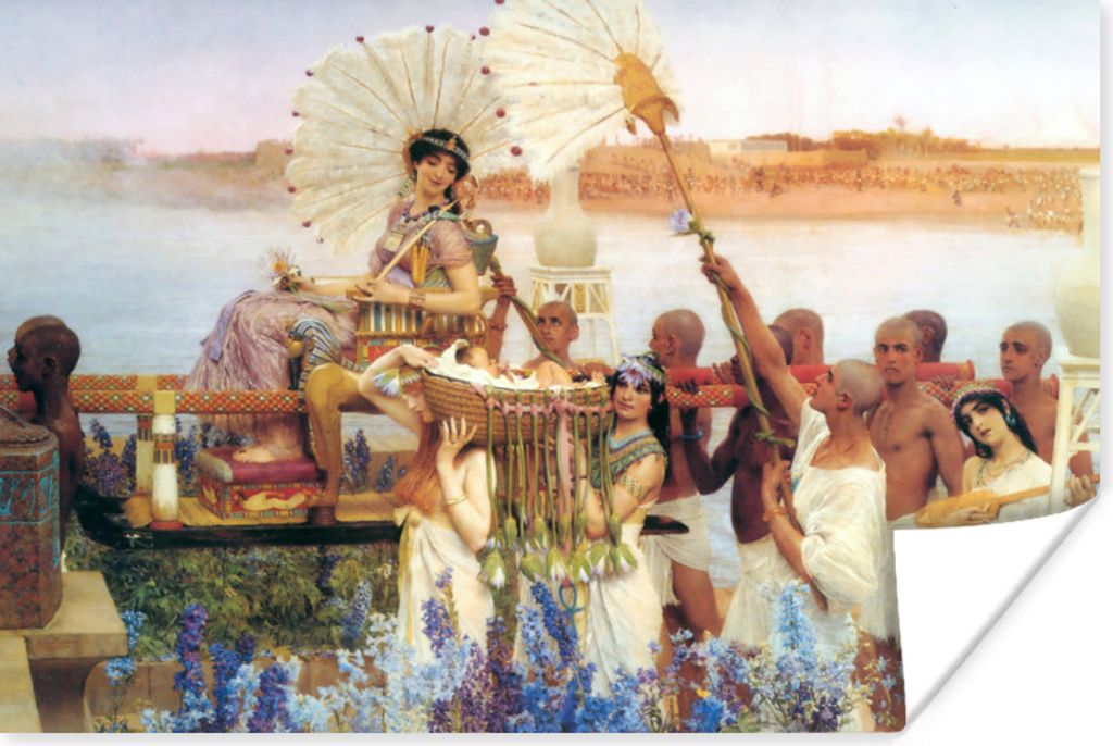 MuchoWow Poster Auf der Suche nach Moses - Lawrence Alma Tadema 60x40 cm - Schlafzimmerdekoration