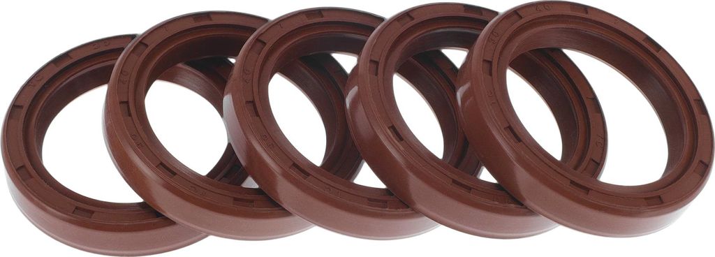 Universelle Öldichtung TC Doppellippe mit Stahlfeder Dichtungsring Rotierende Wellendichtung 30x40x7mm Hochdruck FKM Gummi Braun 5 Stück