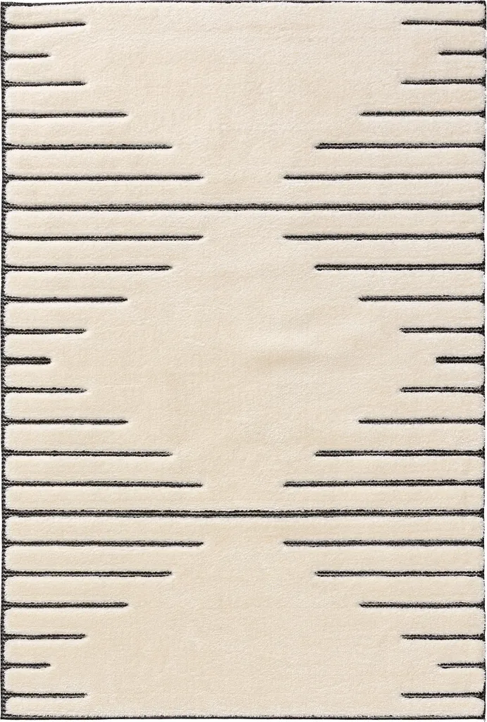 Tapis facile d'entretien Verona Cream/Grau 120x170 cm anti-poussière