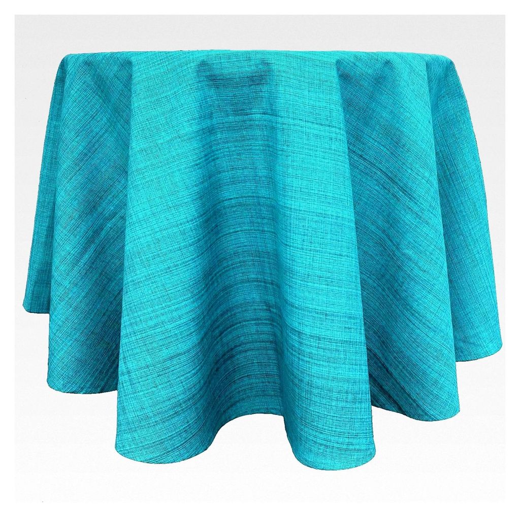 Outdoor-Tischwäsche Meliert Garten Deko Tischdecke rund 145 cm Türkis