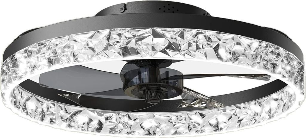 Stropní ventilátor s LED světlem, moderní design, dálkové Obrázek produktu 
