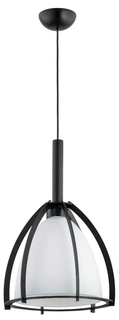 Suspension design noir et blanc 95 cm en métal avec douille E27 POMA