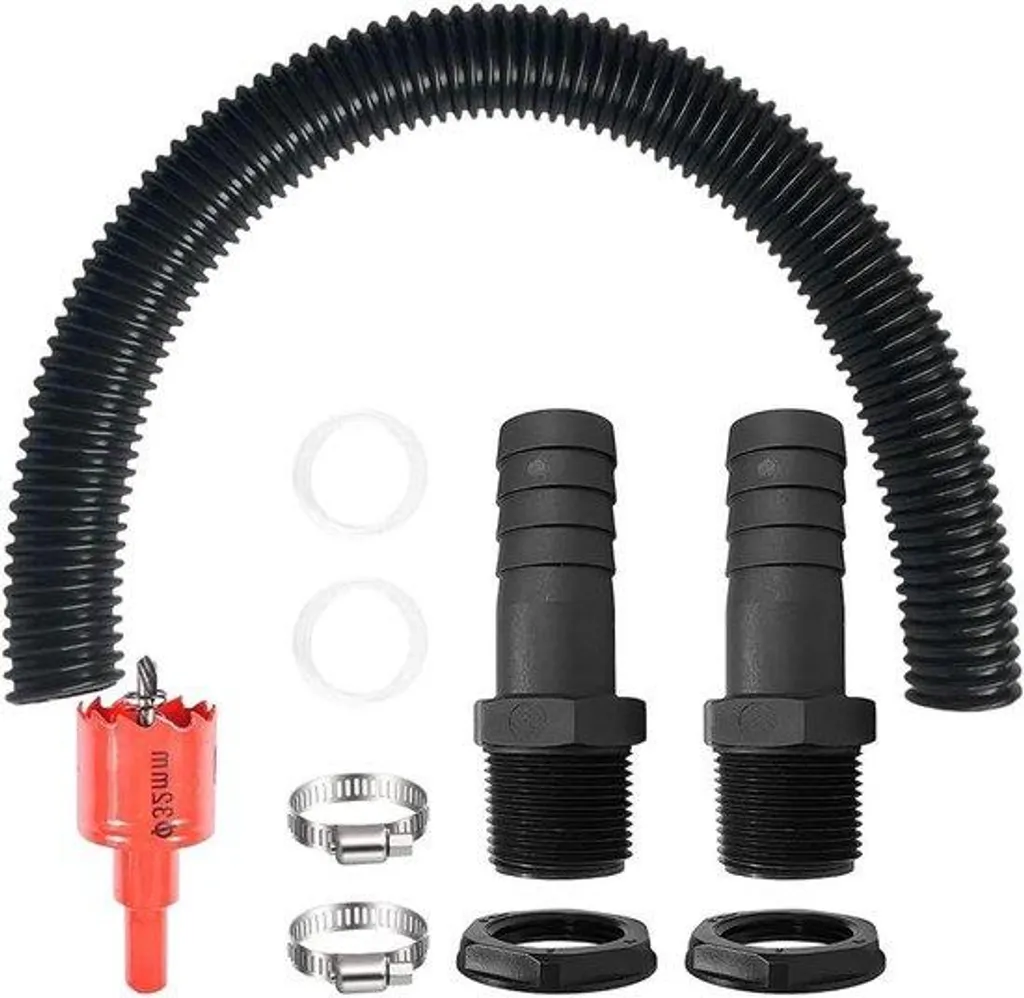 Kit raccordement citerne eau de pluie 50 cm avec raccord tuyau 25 mm