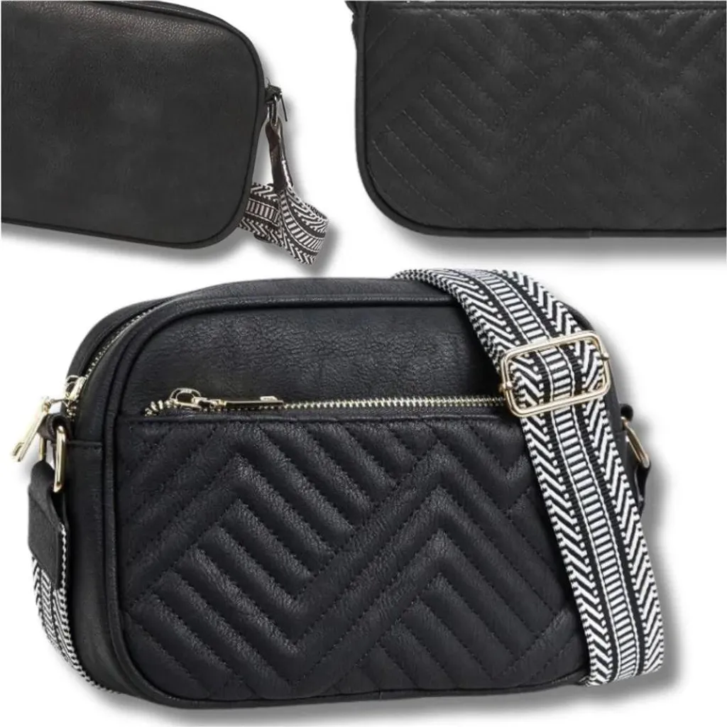Borsa Tracolla Donna Pelle Nera Impunture Elegante | Camerazar Shop