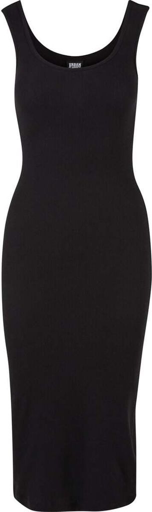 Urban Classics Langes Kleid Damen Ladies Rib Top Dress schwarz L