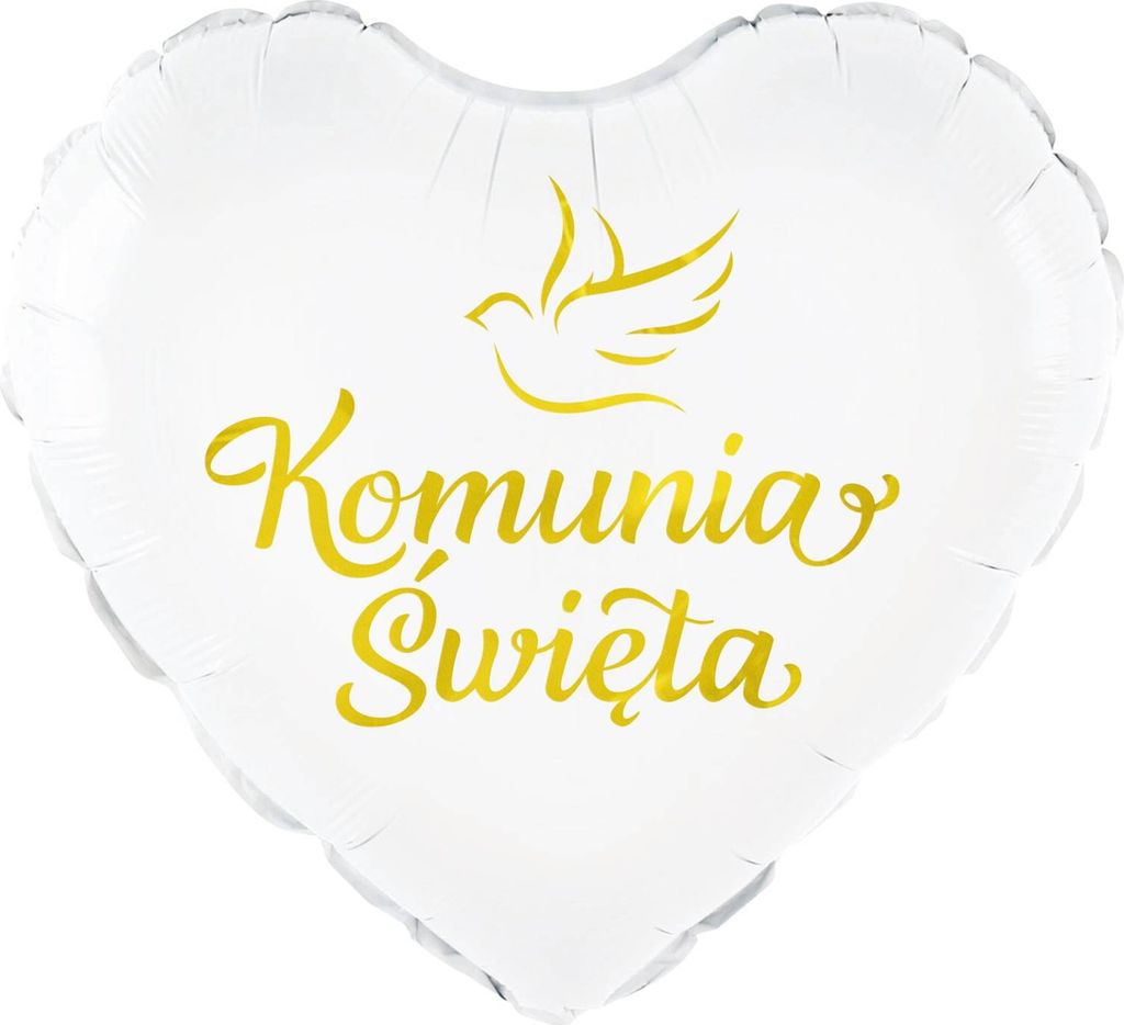 Folienballon zur Heiligen Kommunion, Taube 45 cm