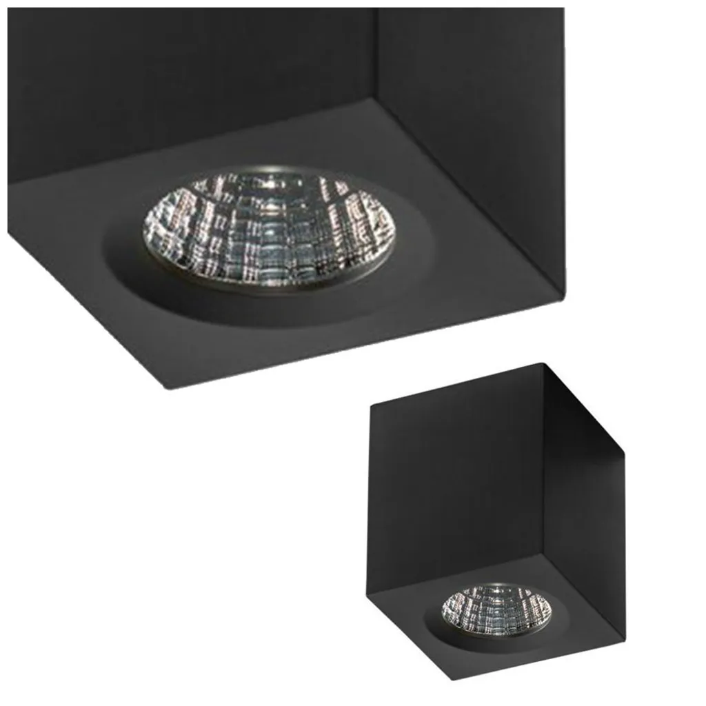 Nano Square AZ2787 Azzardo : Luminaire Ponctuel Apparent Noir et Blanc
