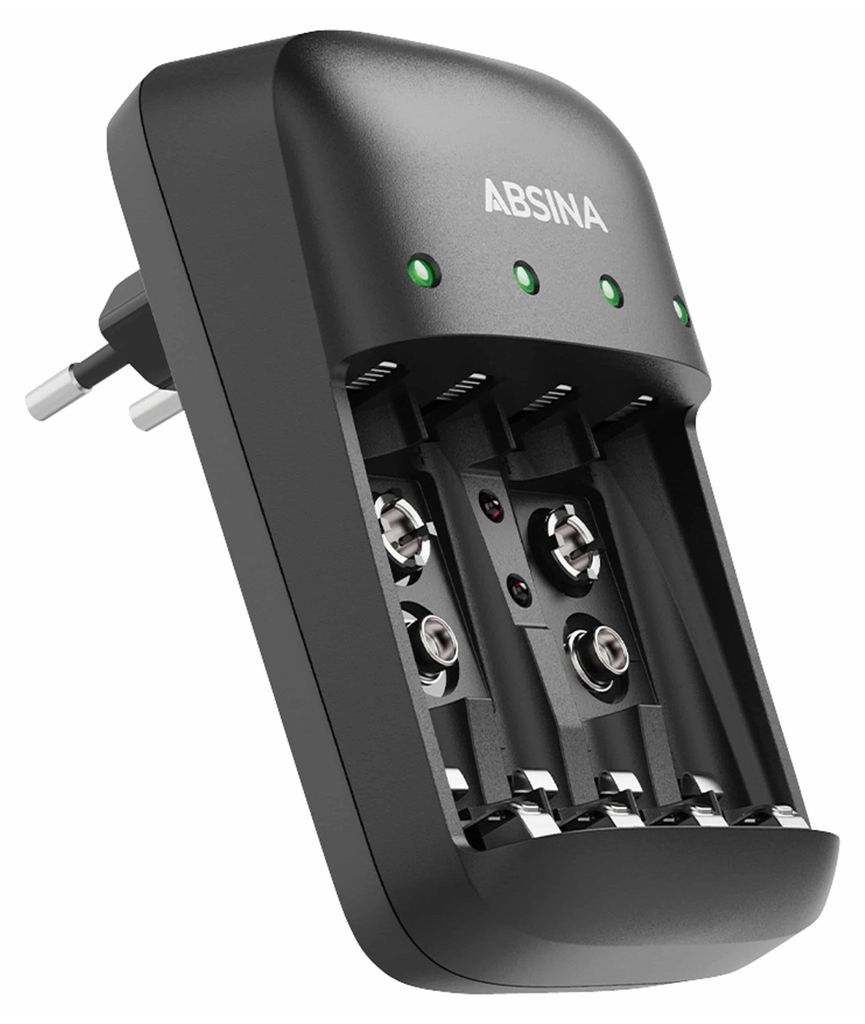 ABSINA X4 Ladegerät, fÃ1/4r bis zu 4 Akkus Produktbild 