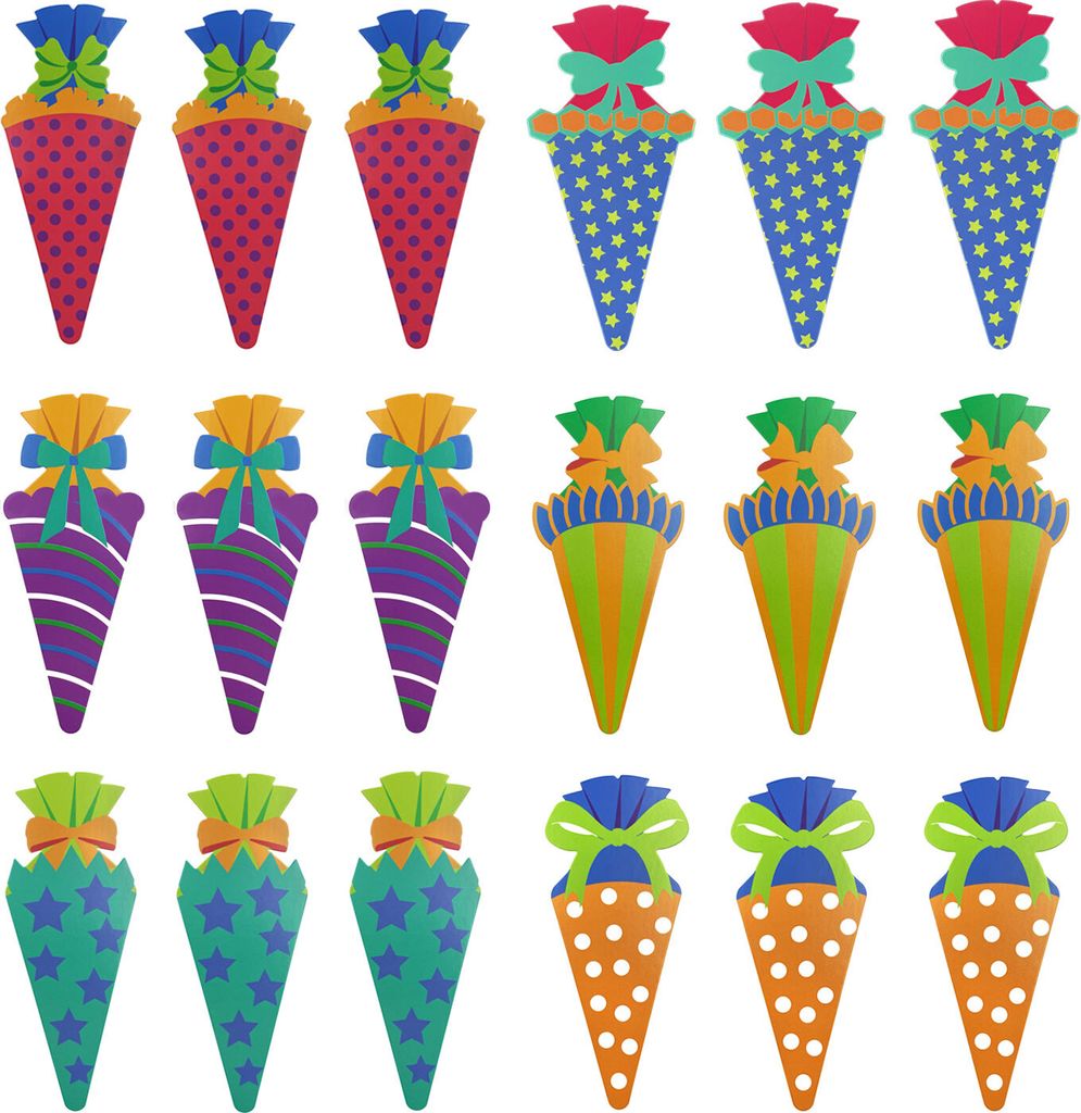 Oblique Unique Zuckertüten Konfetti 12 Stk. Zuckertüte Schultüten Tisch Dekoration Streu Deko für Schuleinführung Einschulung