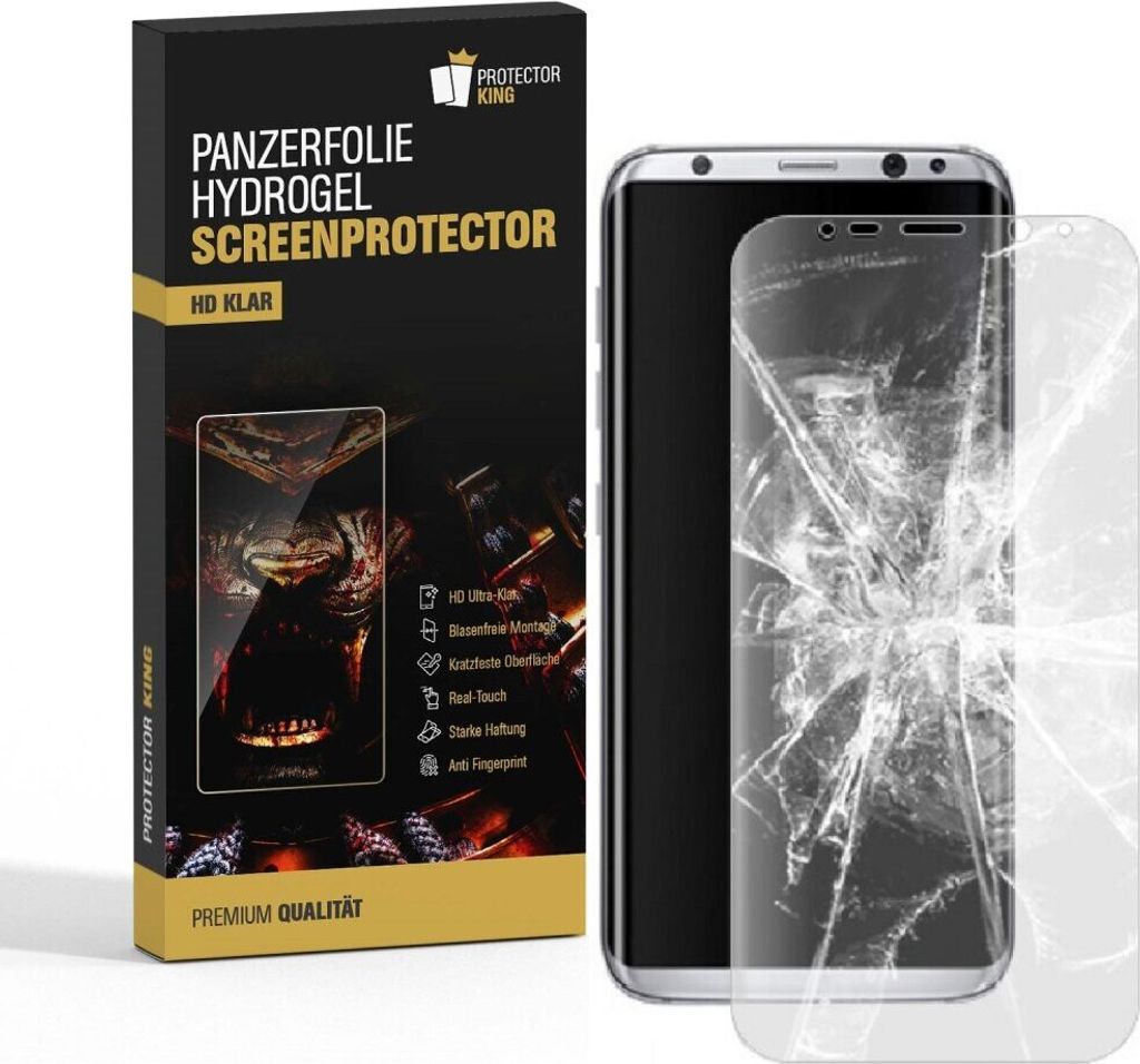 4x Panzerfolie für Samsung Galaxy S8 Plus HYDROGEL FULL-COVER Displayschutz HD KLAR