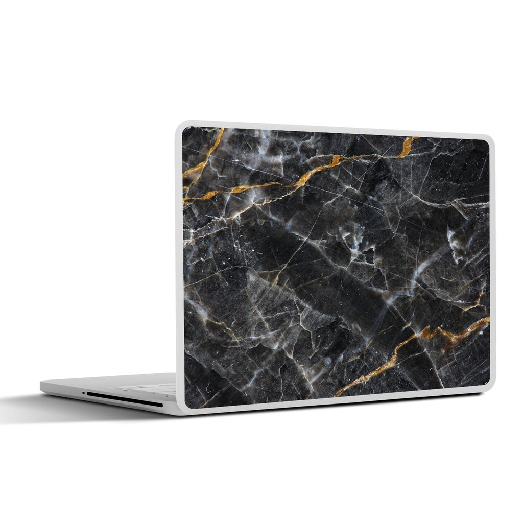 MuchoWow Laptop Aufkleber Sticker Cover Marmor - Limone - Muster 40x30 cm - Laptop Dekoration - Selbstklebend