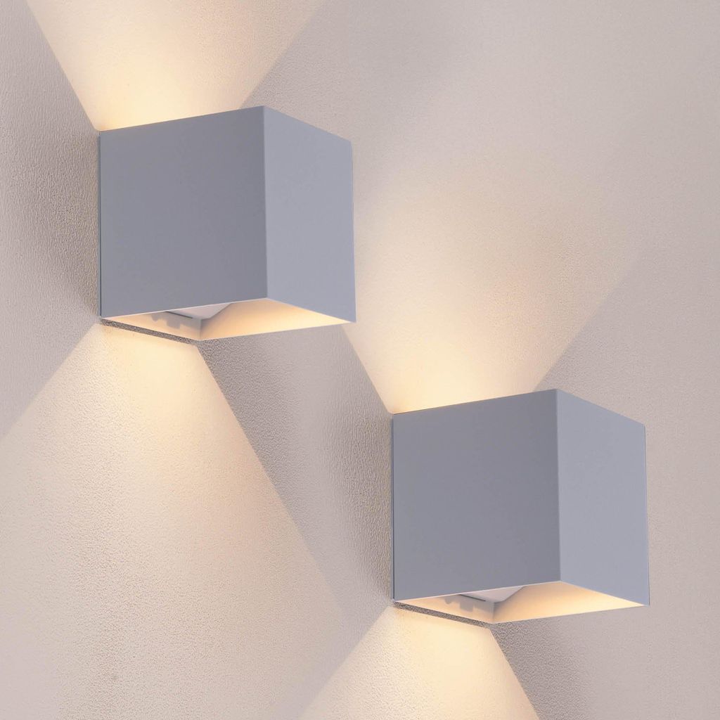 Ledvion 2er Set Wandlampe Innen / Aussen sensor Akku IP44 Produktbild 