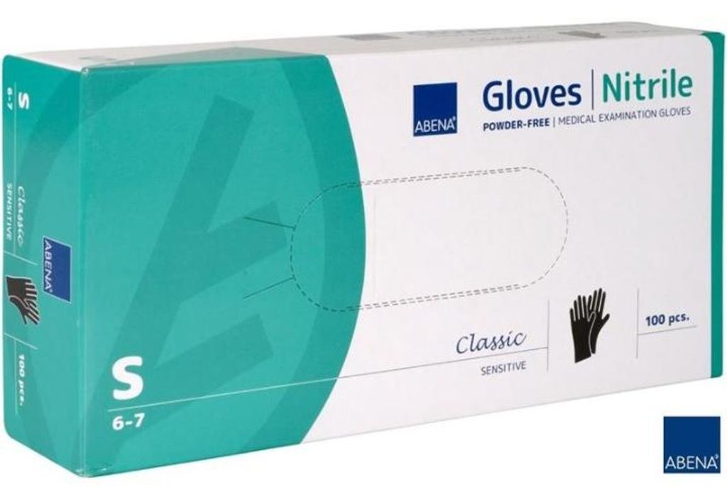 Einweghandschuhe Abena Nitril schwarz Größe S 100 Stück für Produktbild 