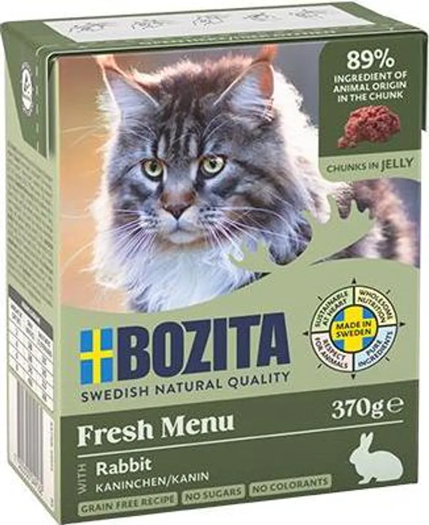 Pâtée pour chat Bozita Bouchées au Lapin en Gelée Lot de 16 Tetra Recart