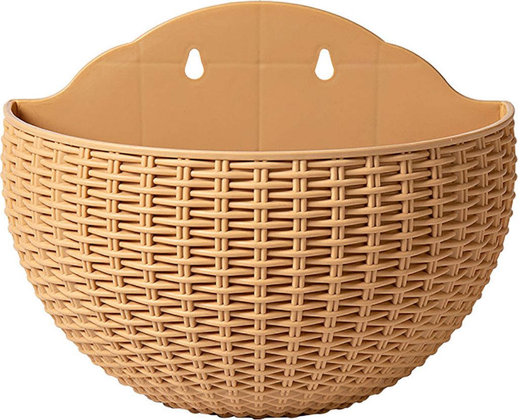 Blumentopf exquisiter wandmontierter Wand-Hängekorb aus Kunststoff für den Garten-Khaki