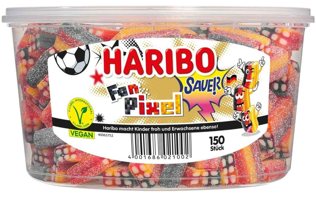 Haribo Fan Pixel sauer vegan 150er Produktbild 