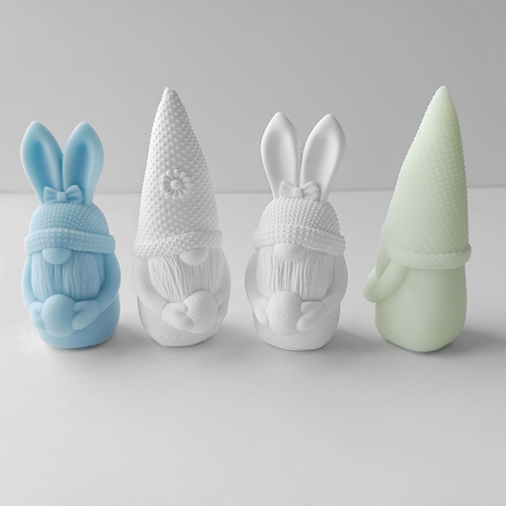 Osterhase Silikonform Set – 4 Stück, 3D-Gießform Für Gips, Kerzen & DIY