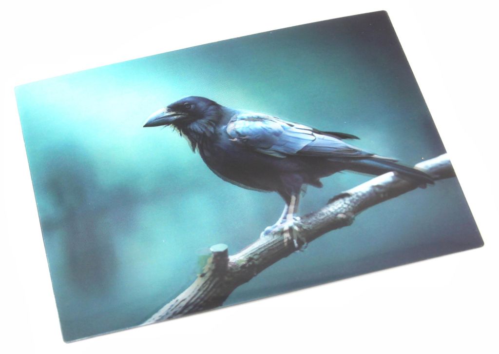 3 D Ansichtskarte Rabe, Postkarte Wackelkarte Produktbild 