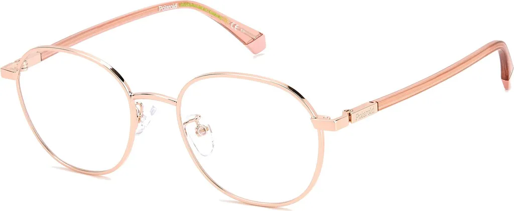 Polaroid PLD D456/G DDB 51 : Lunettes légères en métal doré brillant