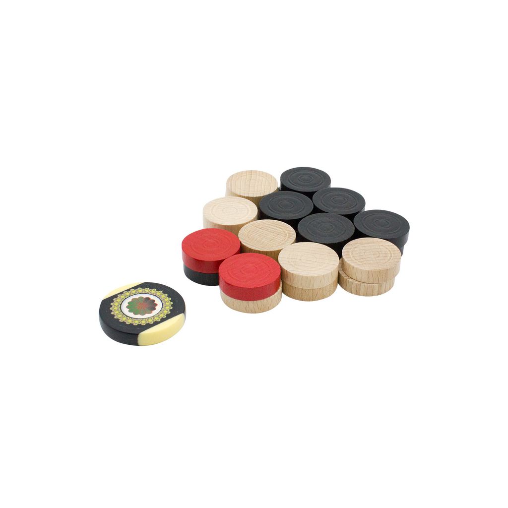 GICO Carrom Steine Komplettsatz, MB Turnier Extra Class 2104