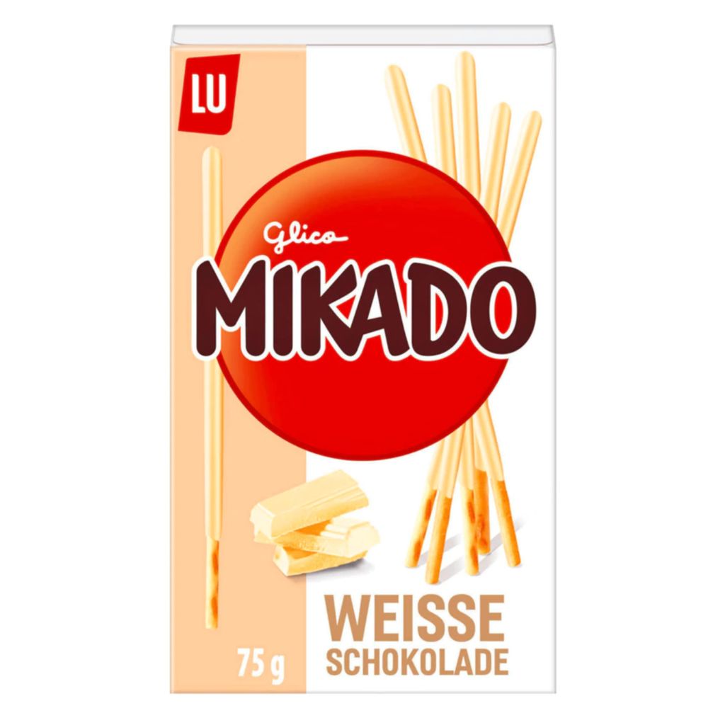 Mikado tyčinky z bílé čokolády 75g Obrázek produktu 