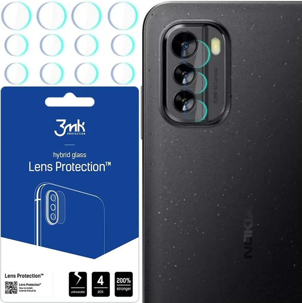 3mk Lens Protection per Nokia G60 5G | Vetro Ibrido Infrangibile 6H