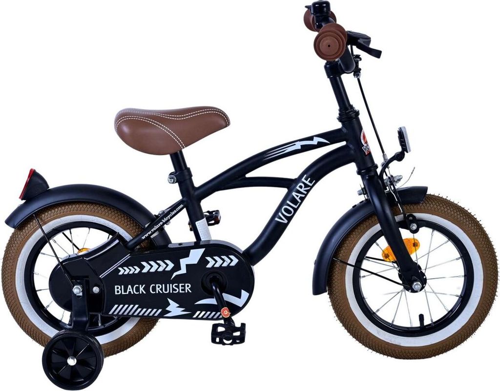 12 Zoll Kinder Jungen Fahrrad Kinderfahrrad Jungenfahrrad Mädchenfahrrad Kinderrad Cruiser Schwarz Rücktrittbremse 21201