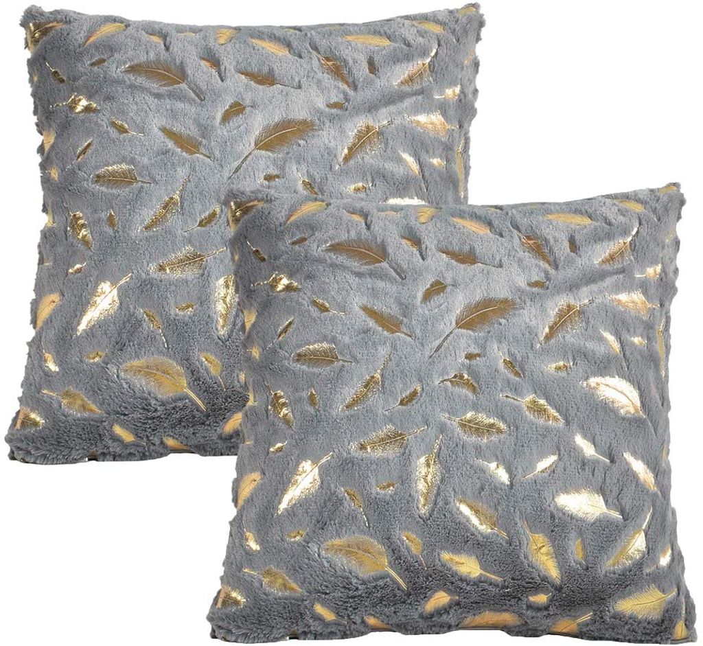 The HomeCentric Luxus Orange Kissen Überzüge 2 Stück, 40x40 Cm Kunstseide Kissen Schlicht Und Solide, Kissenhülle, Solide Kissen, Modern Kissen Überzüge - Orange Luxury
